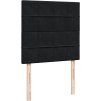 Box spring postel s matrací tmavě 90x200 cm samet [3292240] (Barva Černá)