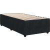 Box spring postel s matrací tmavě 90x200 cm samet [3292240] (Barva Černá)