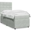 Box spring postel s matrací tmavě 90x200 cm samet [3292240] (Barva Černá)