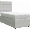 Box spring postel s matrací tmavě 90x200 cm samet [3292240] (Barva Černá)