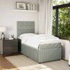Box spring postel s matrací tmavě 90x200 cm samet [3292240] (Barva Černá)