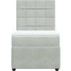 Box spring postel s matrací tmavě 90x200 cm samet [3292240] (Barva Černá)