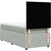 Box spring postel s matrací tmavě 90x200 cm samet [3292240] (Barva Černá)