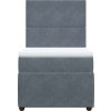 Box spring postel s matrací tmavě 90x200 cm samet [3292233] (Barva Tmavě šedá)