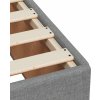 Box spring postel s matrací 90x200 cm textil [3285778] (Barva Světle šedá)