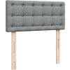 Box spring postel s matrací 90x200 cm textil [3285786] (Barva Tmavě šedá)