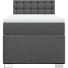 Box spring postel s matrací 90x200 cm textil [3285786] (Barva Tmavě šedá)