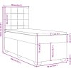 Box spring postel s matrací 90x200 cm textil [3290372] (Barva Tmavě šedá)