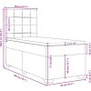 Box spring postel s matrací 90x200 cm textil [3290372] (Barva Tmavě šedá)