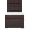 Box spring postel s matrací 90x200 cm textil [3290372] (Barva Tmavě šedá)