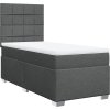 Box spring postel s matrací 90x200 cm textil [3290372] (Barva Tmavě šedá)