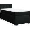 Box spring postel s matrací 90x200 cm textil [3288073] (Barva Černá)