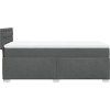 Box spring postel s matrací 90x200 cm textil [3288086] (Barva Tmavě šedá)