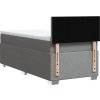 Box spring postel s matrací 90x200 cm textil [3285765] (Barva Tmavě šedá)