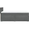 Box spring postel s matrací 90x200 cm textil [3285765] (Barva Tmavě šedá)