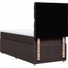 Box spring postel s matrací 90x200 cm textil [3291948] (Barva Černá)