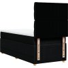 Box spring postel s matrací 90x200 cm textil [3291948] (Barva Černá)