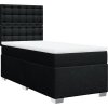Box spring postel s matrací 90x200 cm textil [3292687] (Barva Černá)