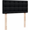 Box spring postel s matrací 90x200 cm textil [3288879] (Barva Černá)