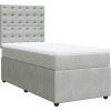 Box spring postel s matrací 90x200 cm samet [3292250] (Barva Světle šedá)