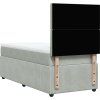 Box spring postel s matrací 90x200 cm samet [3292250] (Barva Světle šedá)