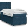 Box spring postel s matrací 90x200 cm samet [3292250] (Barva Světle šedá)