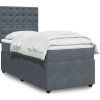 Box spring postel s matrací 90x200 cm samet [3292250] (Barva Světle šedá)
