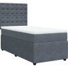 Box spring postel s matrací 90x200 cm samet [3292250] (Barva Světle šedá)