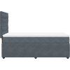 Box spring postel s matrací 90x200 cm samet [3292250] (Barva Světle šedá)