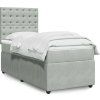 Box spring postel s matrací 90x200 cm samet [3292250] (Barva Světle šedá)