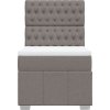 Box spring postel s matrací 80x200 cm textil [3291502] (Barva Světle šedá)