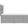 Box spring postel s matrací 80x200 cm textil [3291502] (Barva Světle šedá)