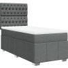 Box spring postel s matrací 80x200 cm textil [3291502] (Barva Světle šedá)