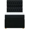 Box spring postel s matrací 80x200 cm textil [3294192] (Barva Černá)