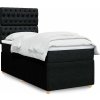Box spring postel s matrací 80x200 cm textil [3294192] (Barva Černá)