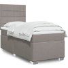 Box spring postel s matrací 80 x 200 cm textil [3290316] (Barva Tmavě šedá)