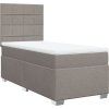 Box spring postel s matrací 80 x 200 cm textil [3290316] (Barva Tmavě šedá)