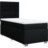 Box spring postel s matrací 80 x 200 cm textil [3290316] (Barva Tmavě šedá)