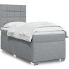 Box spring postel s matrací 80 x 200 cm textil [3290316] (Barva Tmavě šedá)