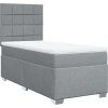 Box spring postel s matrací 80 x 200 cm textil [3290316] (Barva Tmavě šedá)