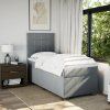 Box spring postel s matrací 80 x 200 cm textil [3290316] (Barva Tmavě šedá)