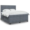 Box spring postel s matrací 180x200 cm samet [3290973] (Barva Tmavě šedá)