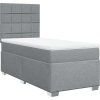 Box spring postel s matrací 80 x 200 cm textil [3292621] (Barva Modrá)