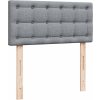 Box spring postel s matrací 80x200 cm textil [3287297] (Barva Světle šedá)