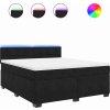 Box spring postel s matrací 180x200 cm samet [3288680] (Barva Černá)