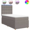 Box spring postel s matrací 80x200 cm textil [3294197] (Barva Světle šedá)