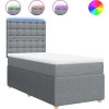 Box spring postel s matrací 80x200 cm textil [3294197] (Barva Světle šedá)