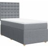 Box spring postel s matrací 80x200 cm textil [3294197] (Barva Světle šedá)
