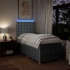Box spring postel s matrací 80x200 cm textil [3294197] (Barva Světle šedá)
