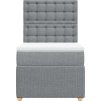 Box spring postel s matrací 80x200 cm textil [3294197] (Barva Světle šedá)
